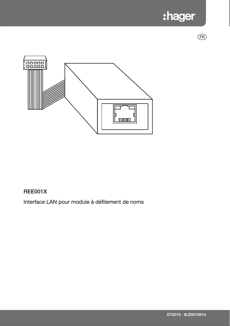 Imagen de la primera página del manual del dispositivo REE001X