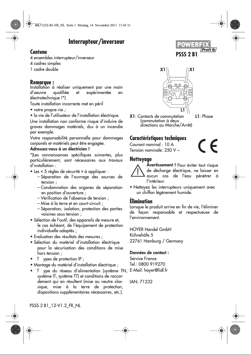 Imagen de la primera página del manual del dispositivo PSSS 2 B1