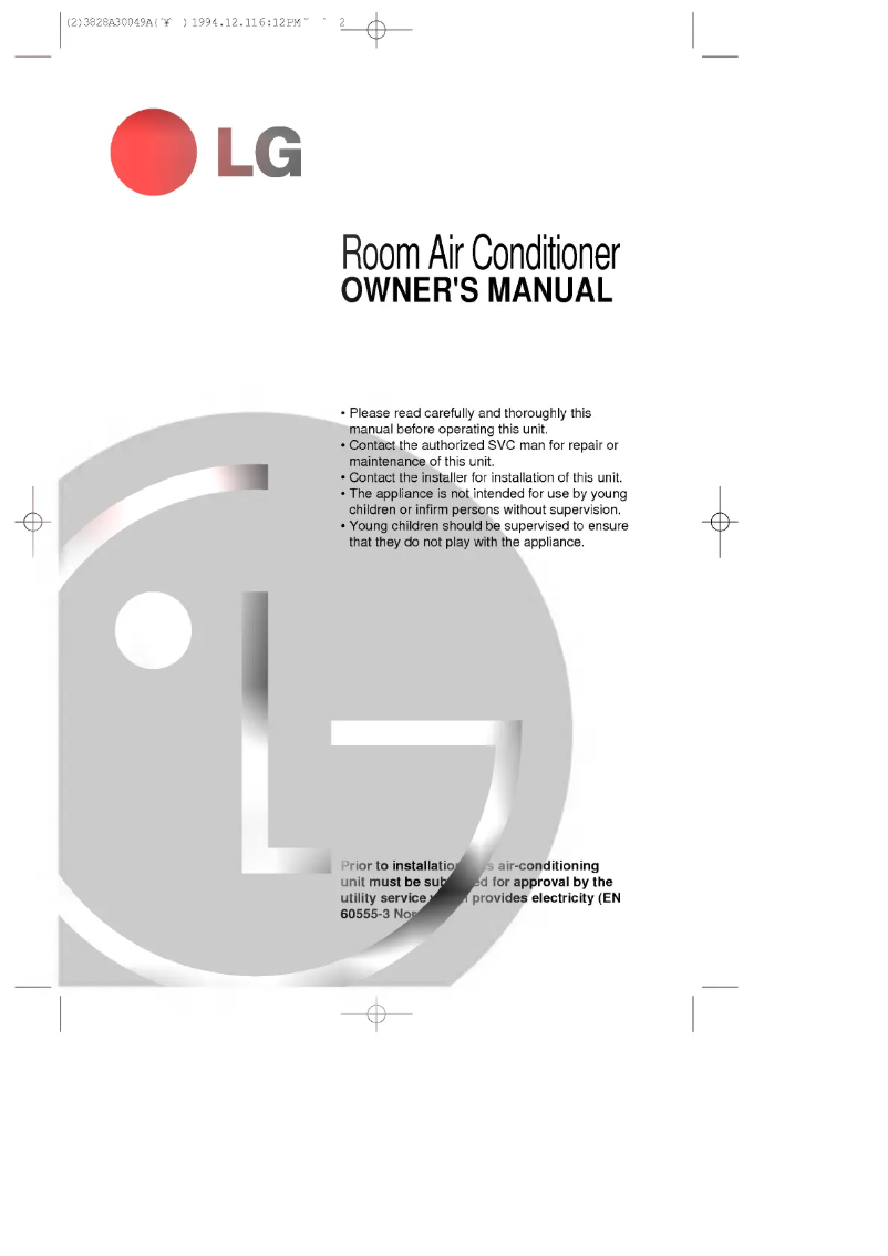 Página 1 del manual Manual de usuario LG LSUK1861HL