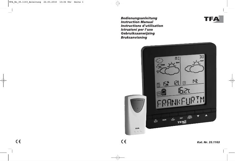 Página 1 del manual Manual de usuario TFA Meteotime Easy