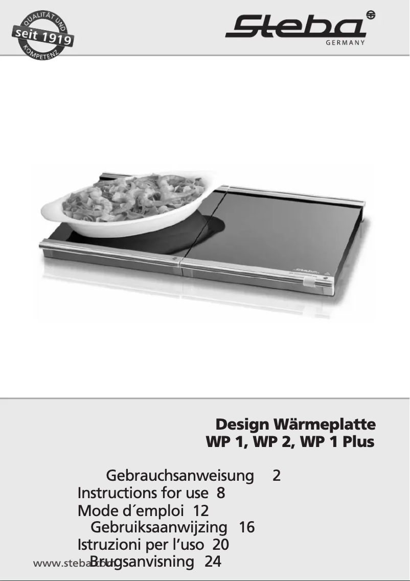 Imagen de la primera página del manual del dispositivo WP 1