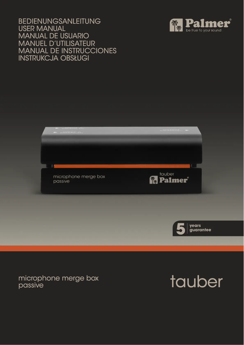 Imagen de la primera página del manual del dispositivo Tauber