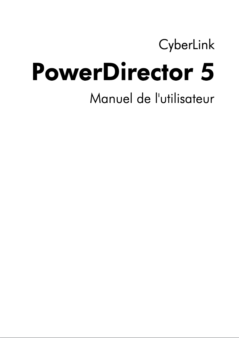 Imagen de la primera página del manual del dispositivo PowerDirector 5