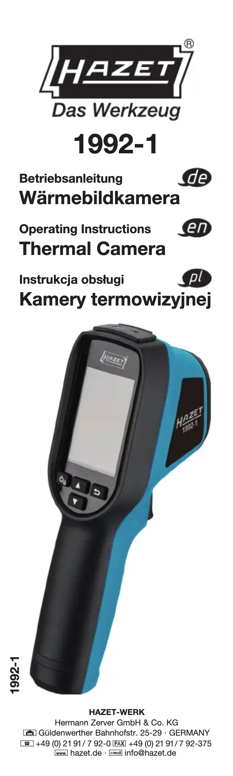 Imagen de la primera página del manual del dispositivo 1992-1