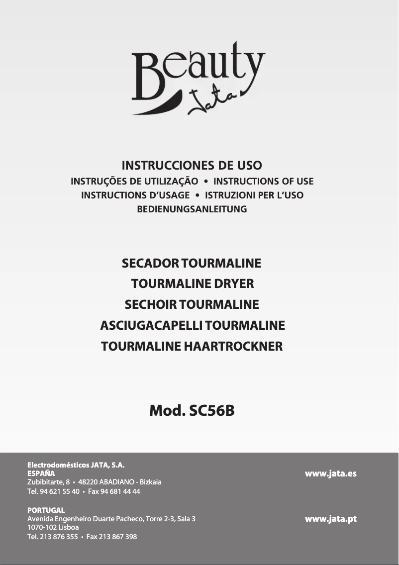 Página 1 del manual Manual de usuario Jata SC56B