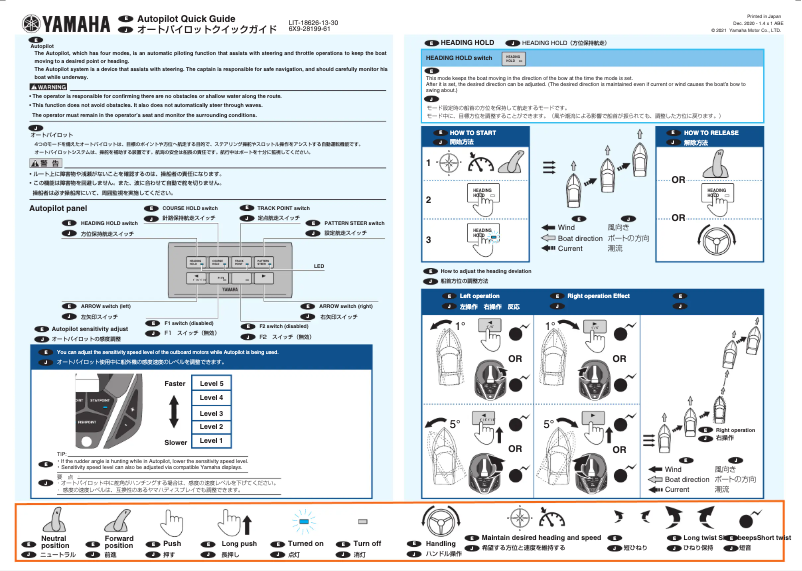 Página 1 del manual Manual de usuario Yamaha Autopilot (2021)