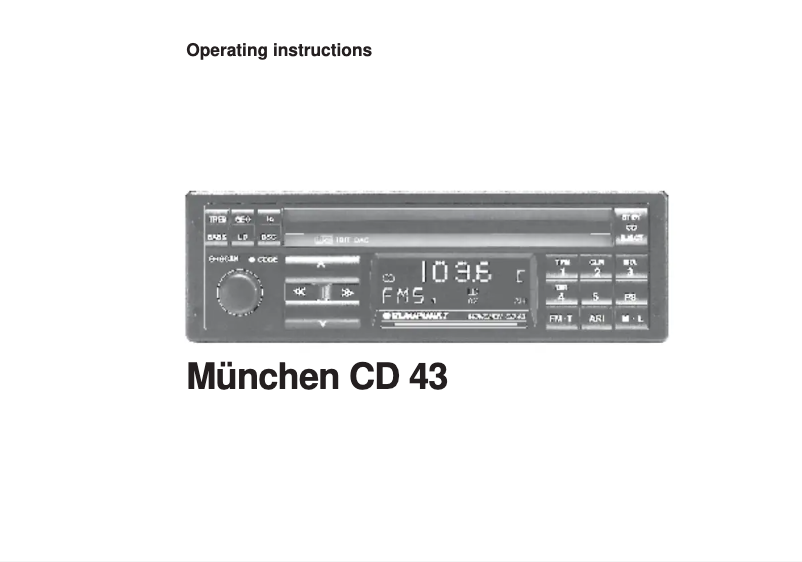 Imagen de la primera página del manual del dispositivo Munchen CD 43