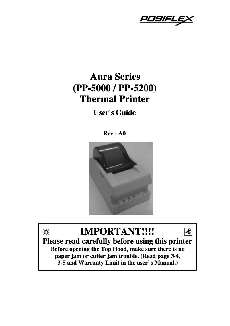 Página 1 del manual Manual de usuario Posiflex AURA PP-5200F