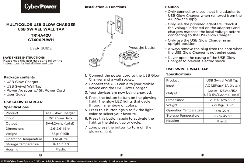 Página 1 del manual Manual de usuario CyberPower MP1067WC