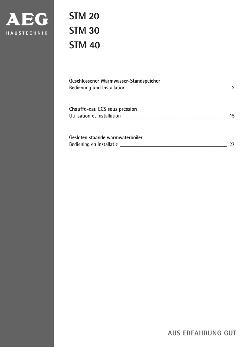 Imagen de la primera página del manual del dispositivo STM 30
