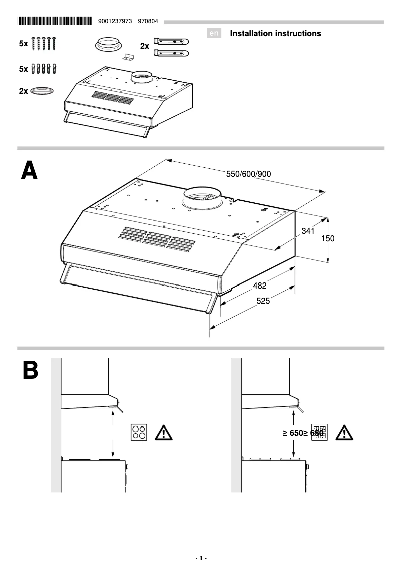 Imagen de la primera página del manual del dispositivo DUL63CC40