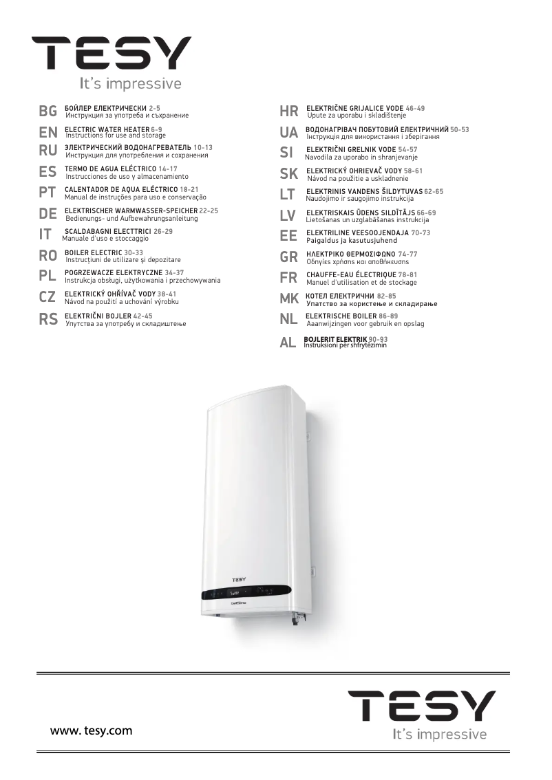 Imagen de la primera página del manual del dispositivo BelliSlimo Dry 50