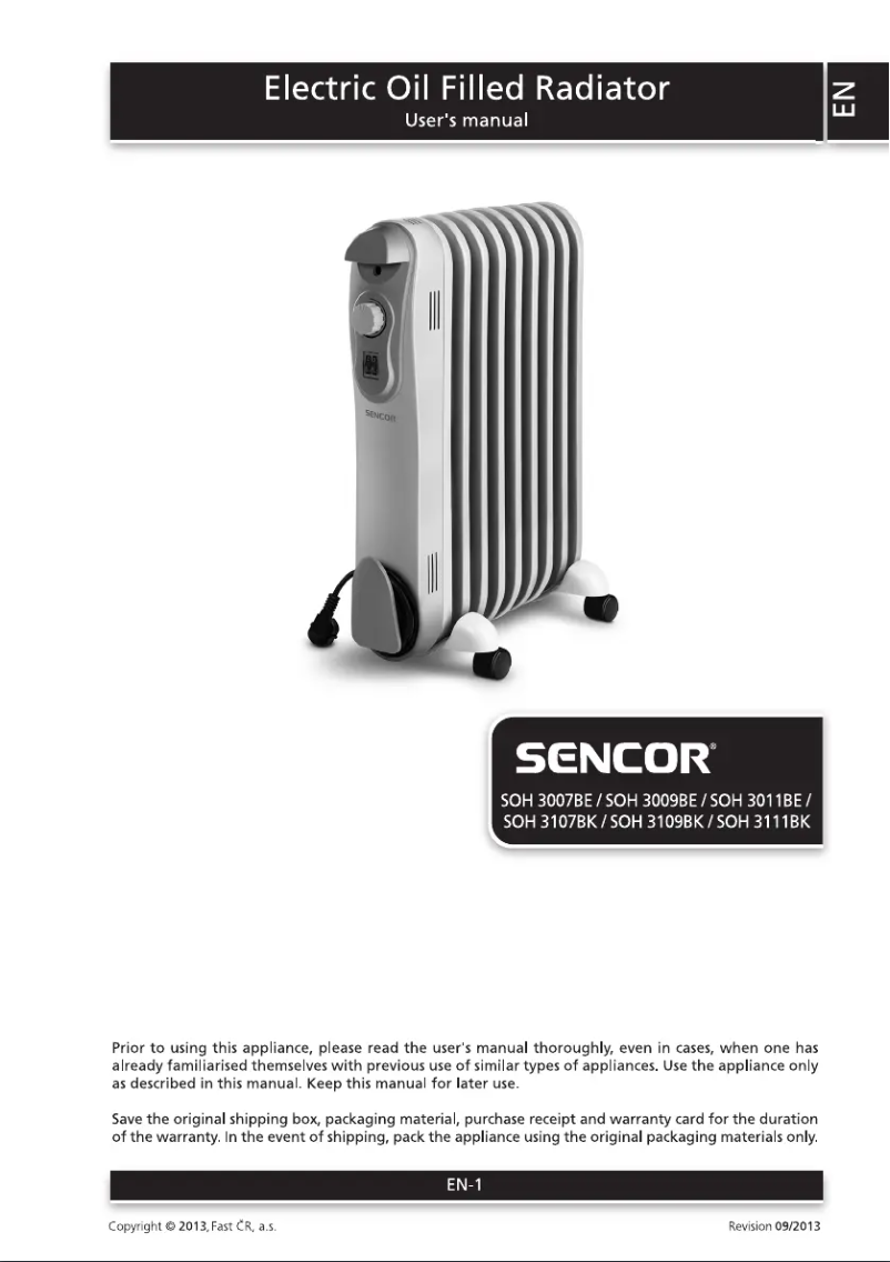 Imagen de la primera página del manual del dispositivo SOH 3007BE