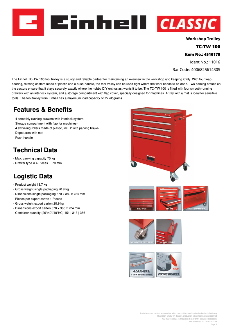 Imagen de la primera página del manual del dispositivo TC-TW 100