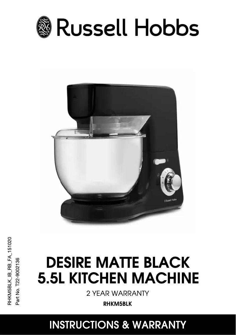 Página 1 del manual Manual de usuario Russell Hobbs Desire RHKM5BLK