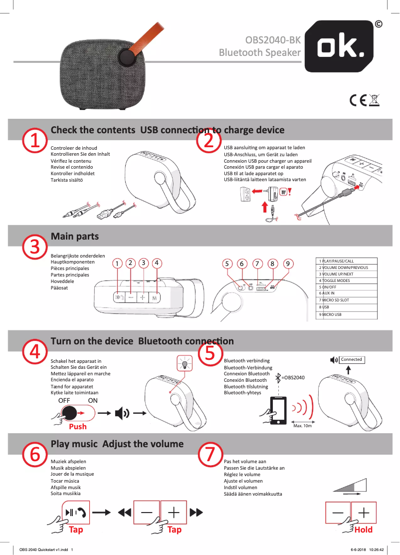 Página 1 del manual Manual de usuario OK OBS2040-BK
