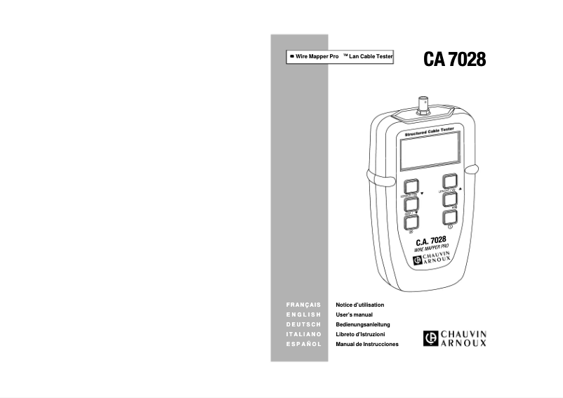 Imagen de la primera página del manual del dispositivo C.A 7028