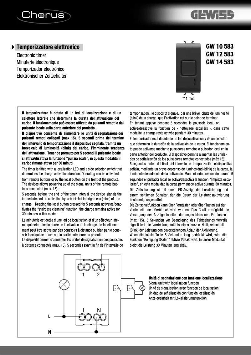 Imagen de la primera página del manual del dispositivo GW12583