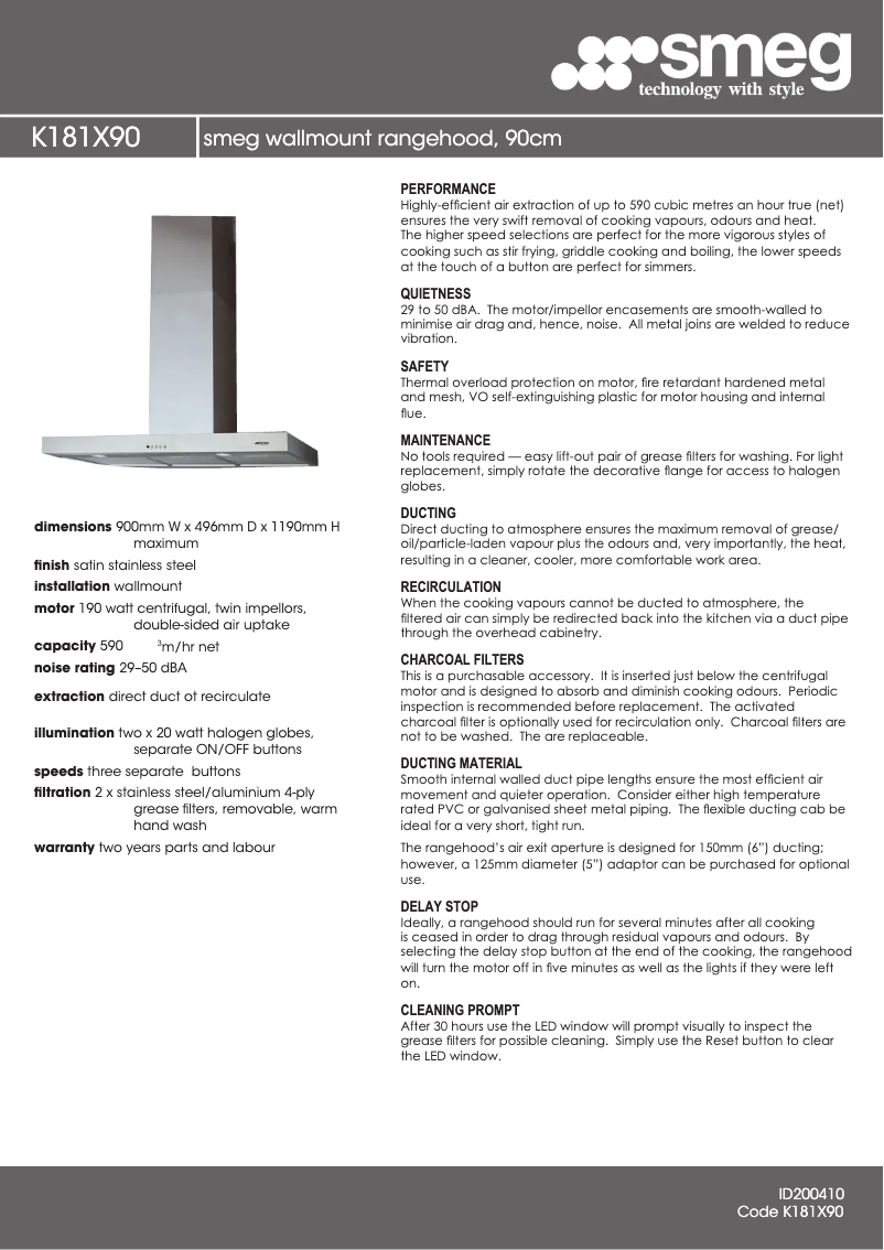 Página 1 del manual Manual de usuario Smeg K181X90