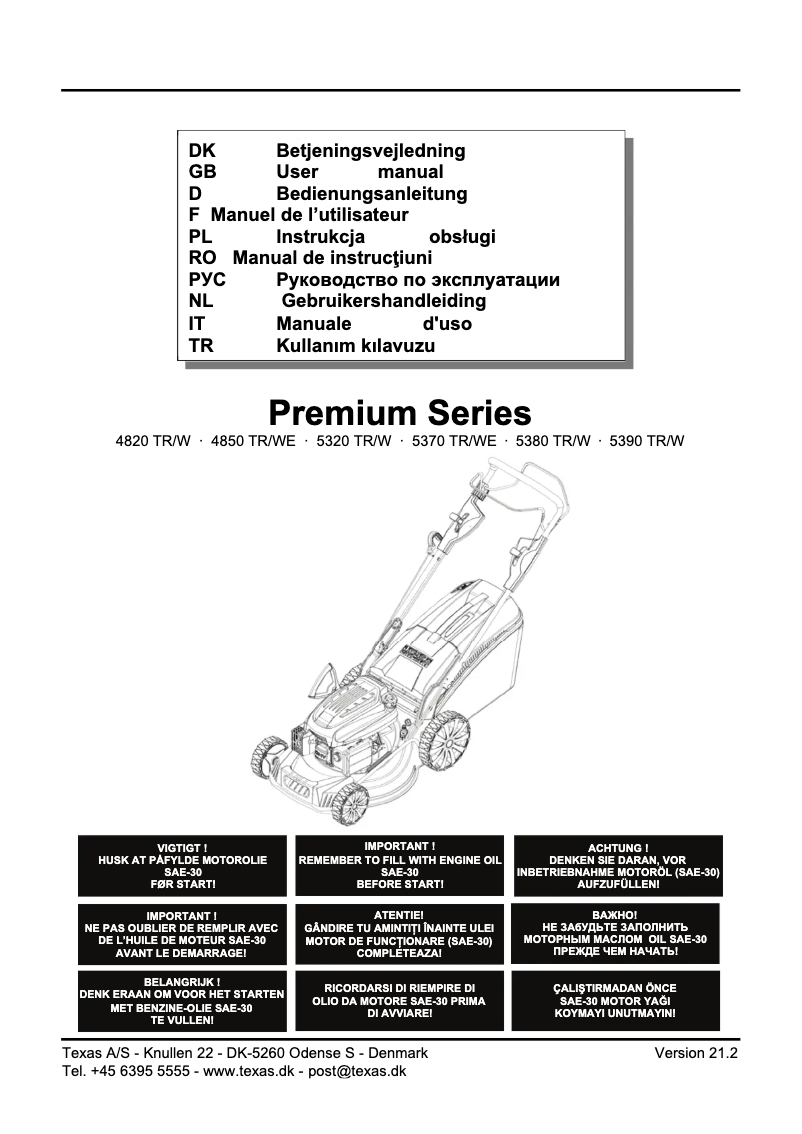 Imagen de la primera página del manual del dispositivo Premium 5320TR/W