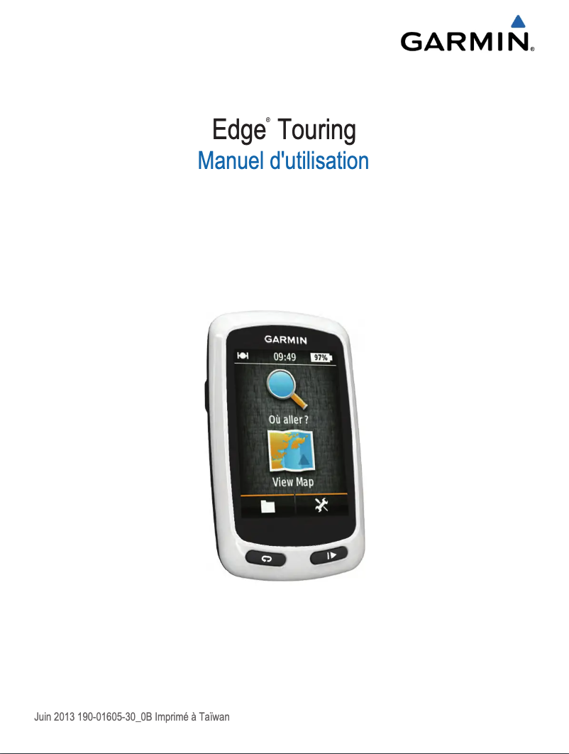 Imagen de la primera página del manual del dispositivo Edge Touring Plus