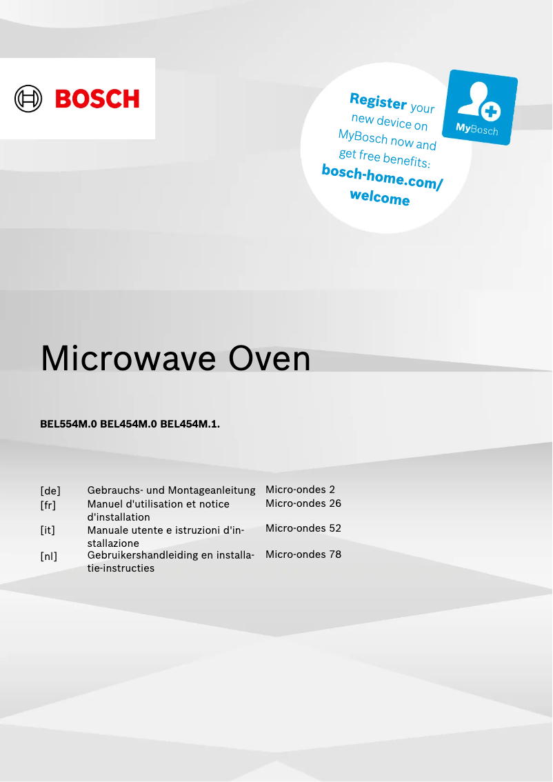 Imagen de la primera página del manual del dispositivo BEL454MB1F