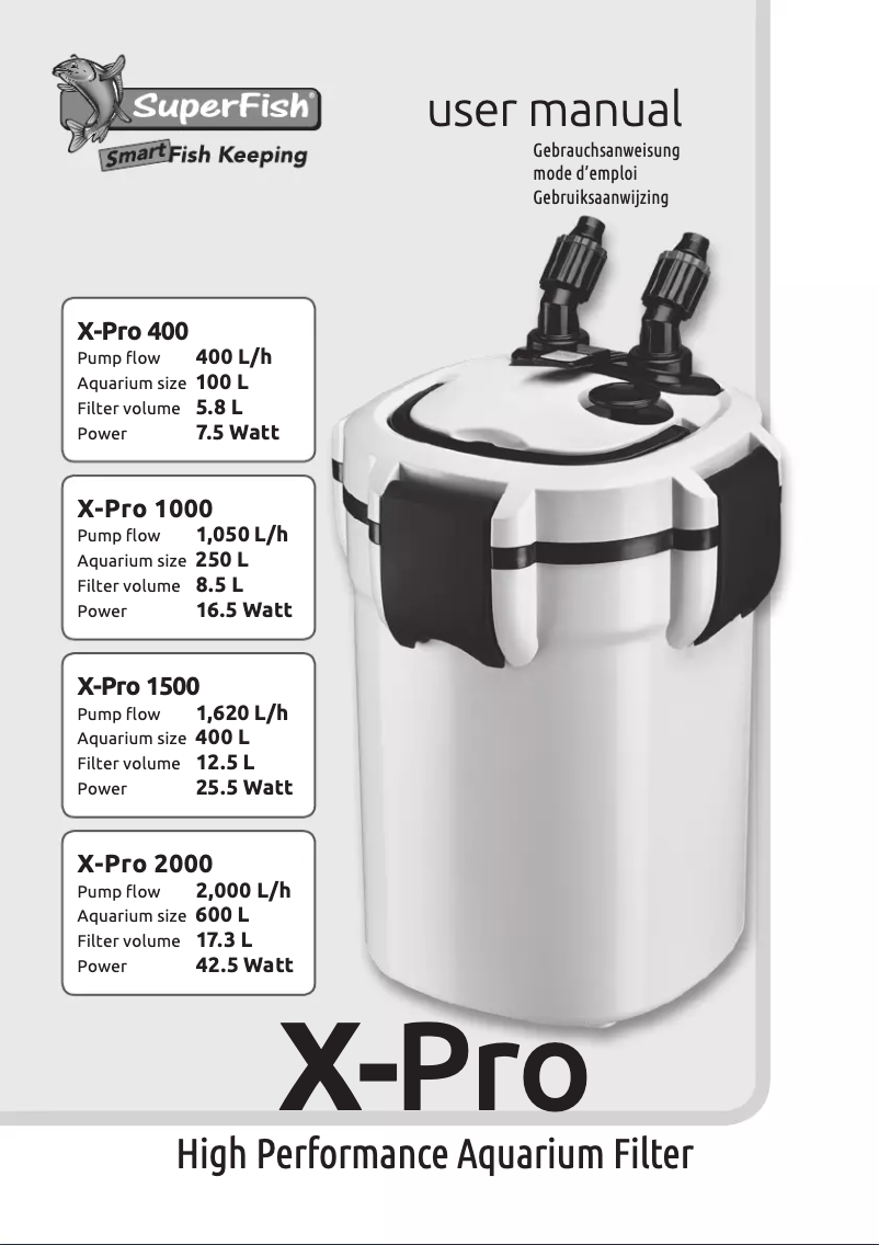 Imagen de la primera página del manual del dispositivo X-Pro 400