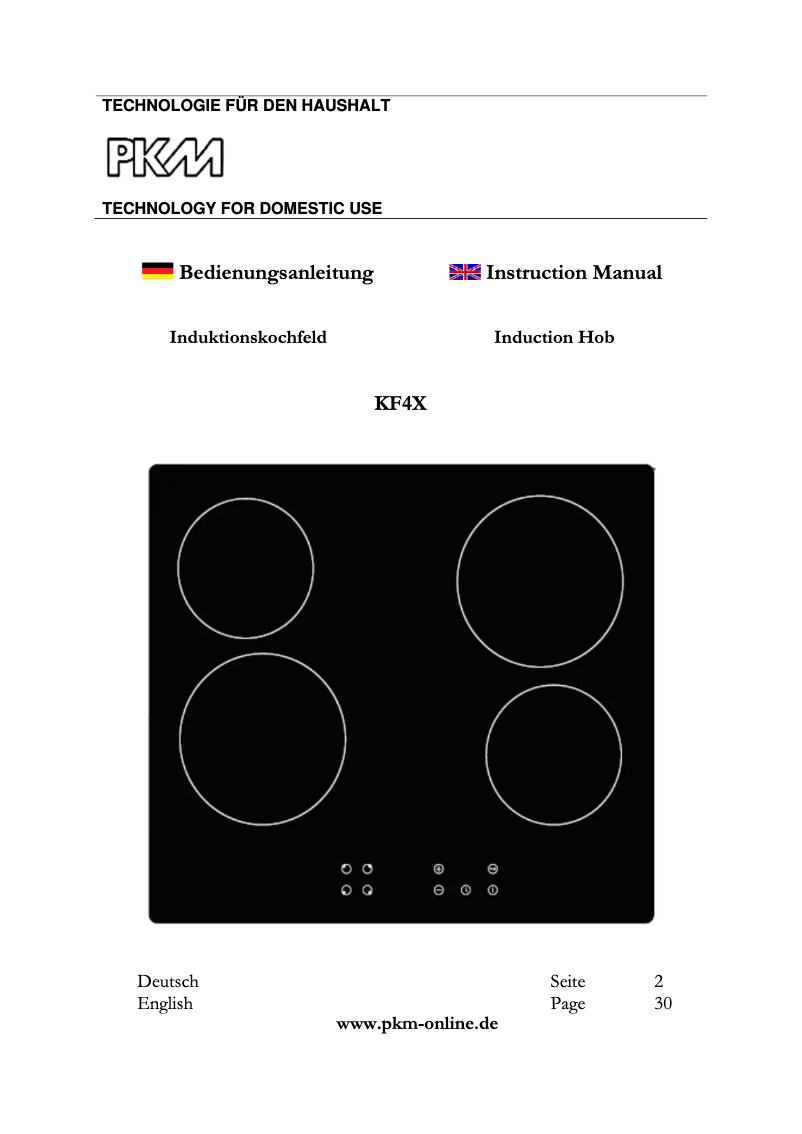 Página 1 del manual Manual de usuario PKM KF4X