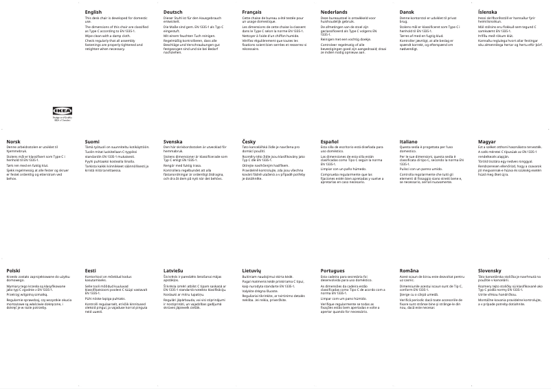 Página 1 del manual Manual de usuario Ikea SMÄLLEN 005.034.35