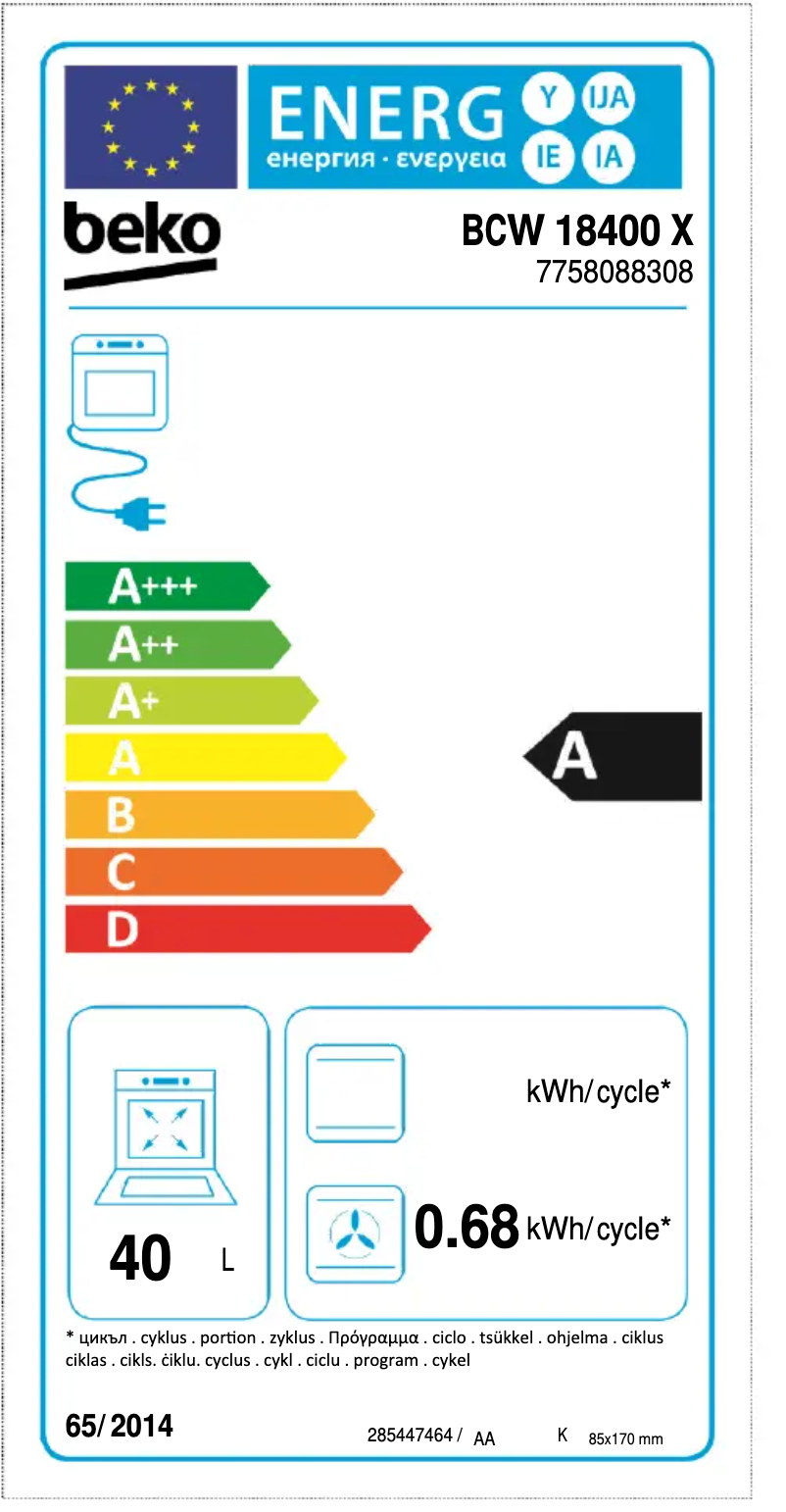 Imagen de la primera página del manual del dispositivo BCW 18400 X