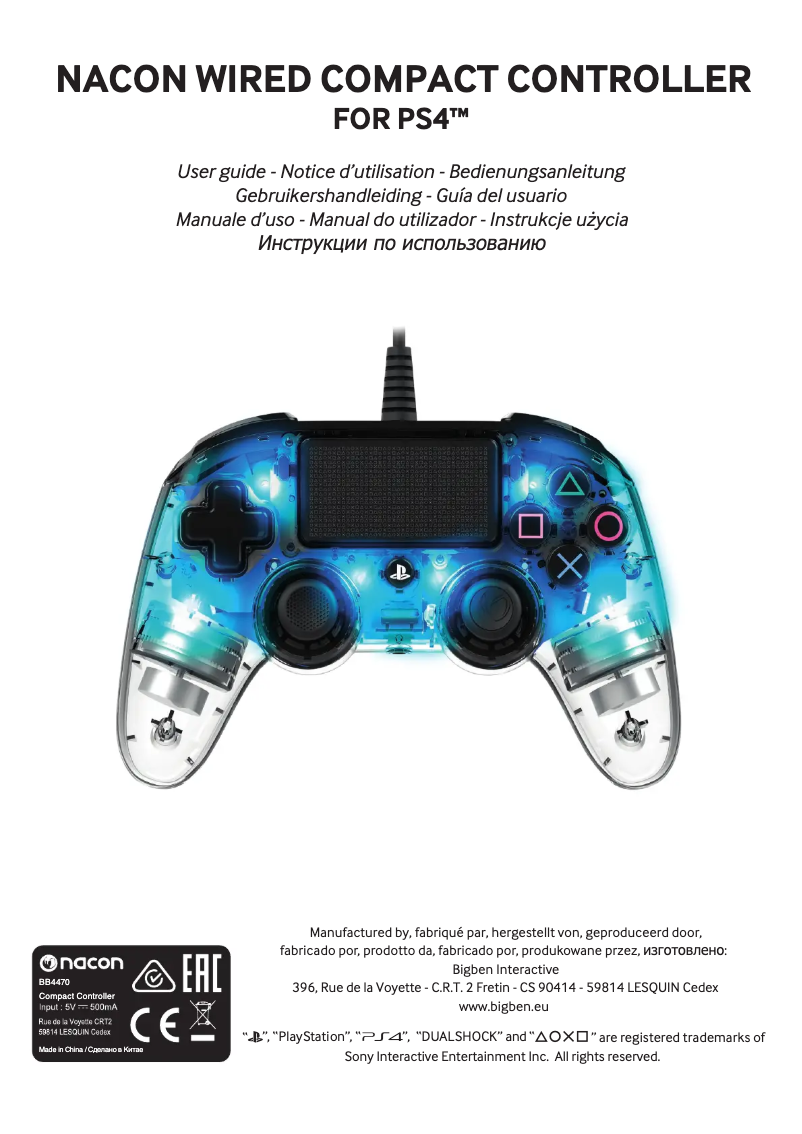 Página 1 del manual Manual de usuario NACON BB4470