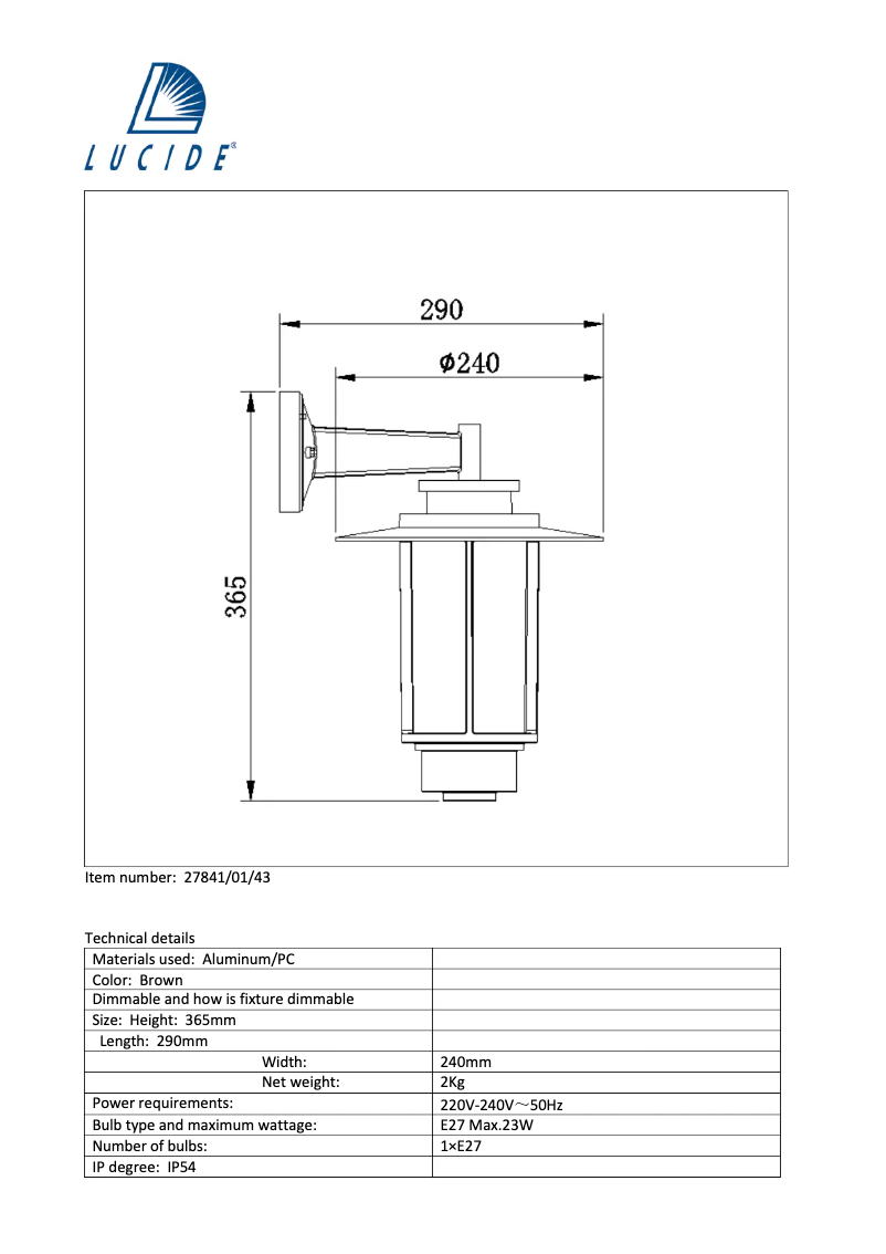 Imagen de la primera página del manual del dispositivo Goess 27841/01/43