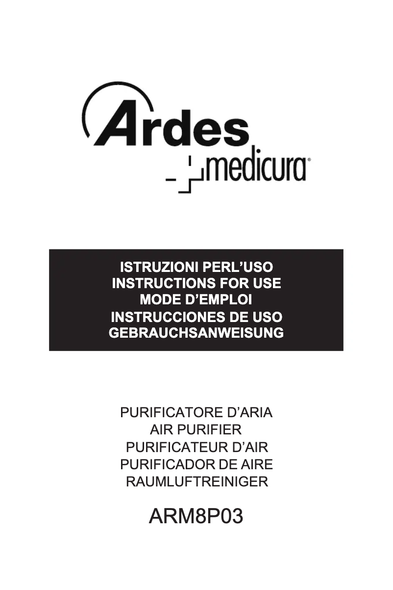 Imagen de la primera página del manual del dispositivo ARM8P03