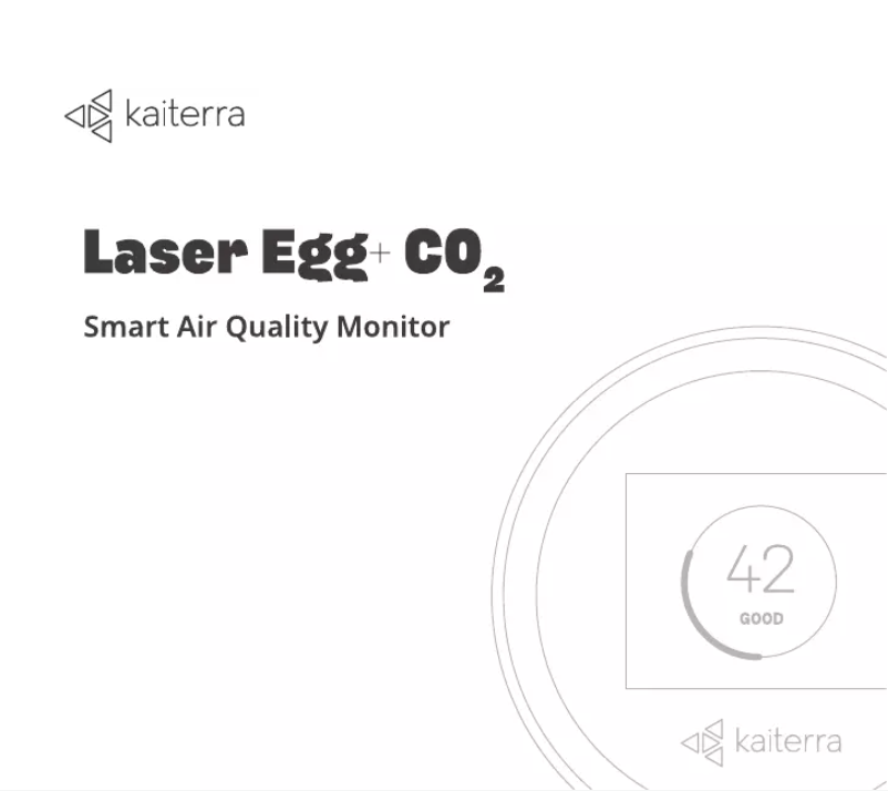 Imagen de la primera página del manual del dispositivo Laser Egg PM 2.5