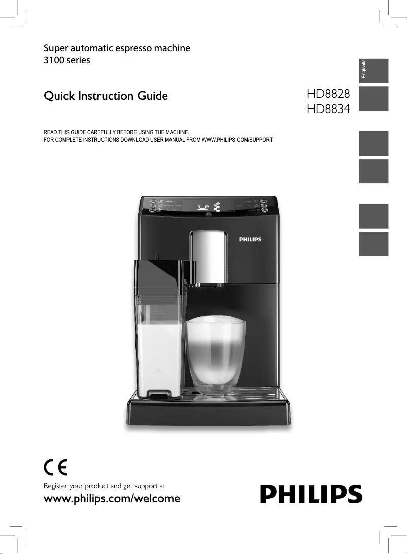 Imagen de la primera página del manual del dispositivo 3100 series HD8834