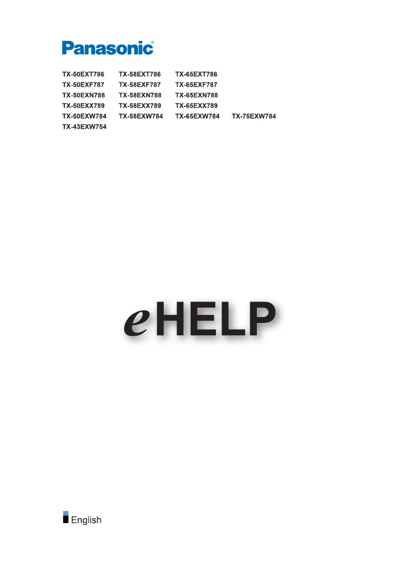 Imagen de la primera página del manual del dispositivo TX-58EXN788