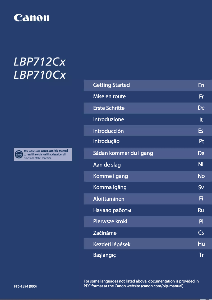 Página 1 del manual Manual de usuario Canon i-Sensys LBP710Cx