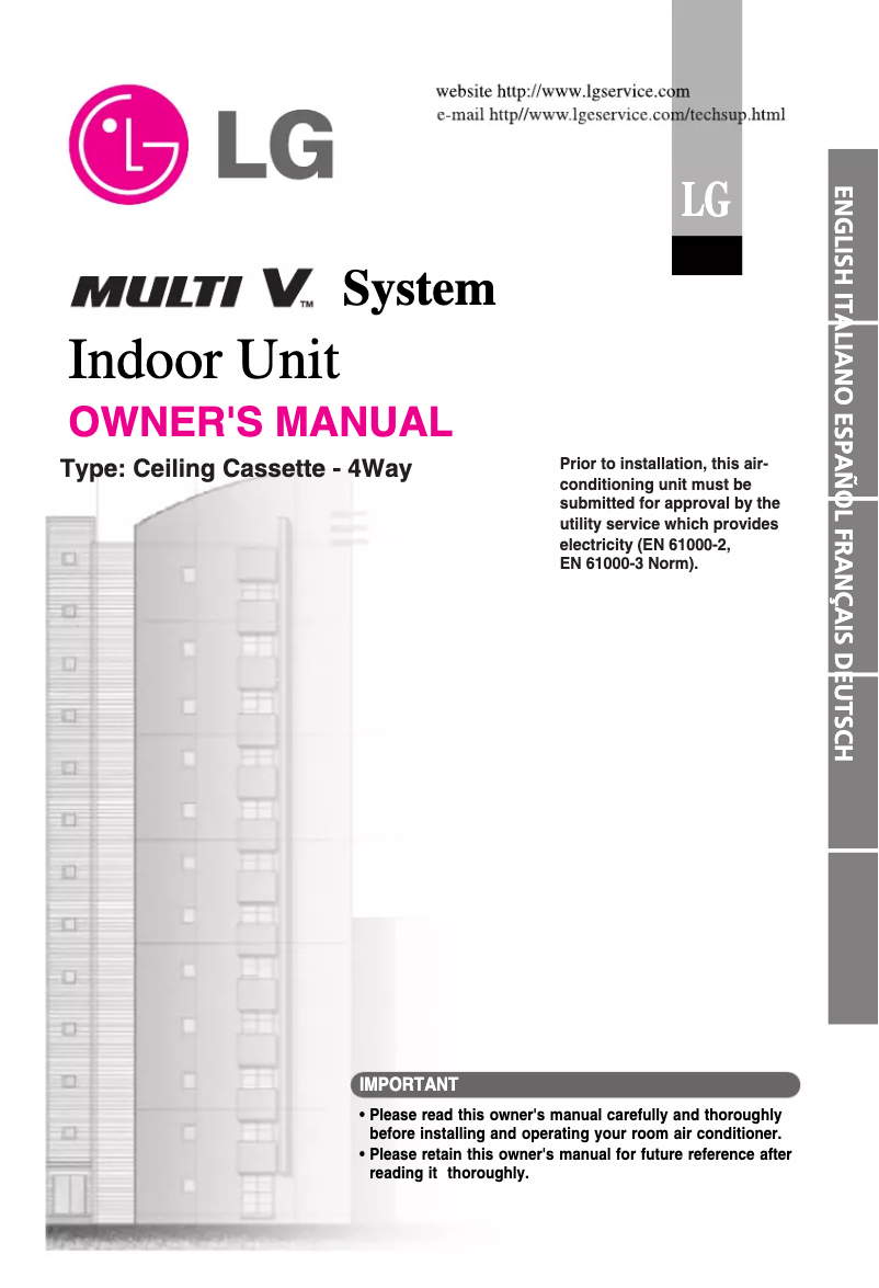 Imagen de la primera página del manual del dispositivo ARNU36GTDA0