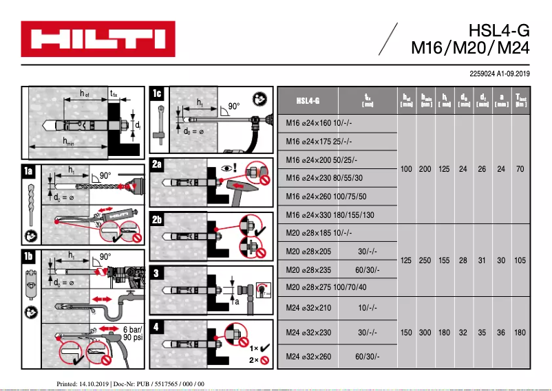 Página 1 del manual Manual de usuario Hilti HSL4-G
