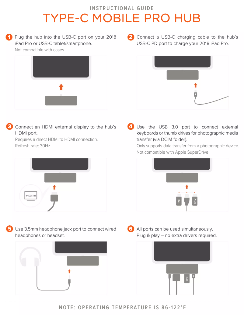 Página 1 del manual Manual de usuario Satechi Type-C Mobile Pro Hub