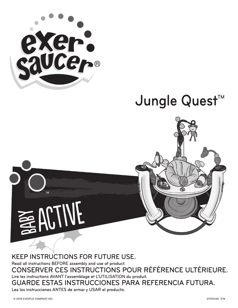 Página nº 1 - Manual de usuario Exersaucer Jungle Quest