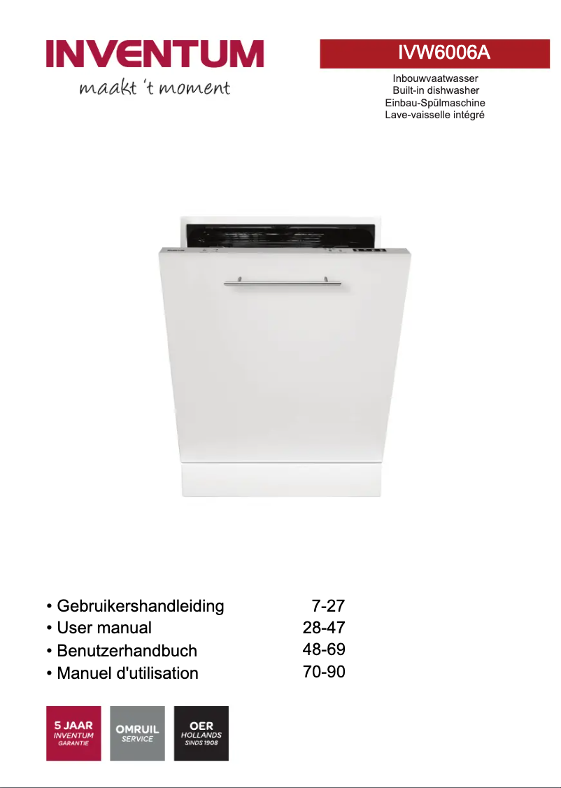 Imagen de la primera página del manual del dispositivo IVW6006A