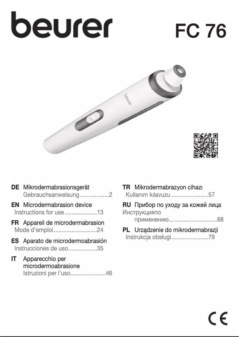 Imagen de la primera página del manual del dispositivo FC 76
