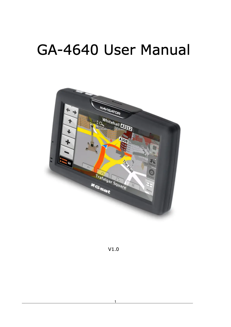 Página 1 del manual Manual de usuario GlobalSat GA-4640