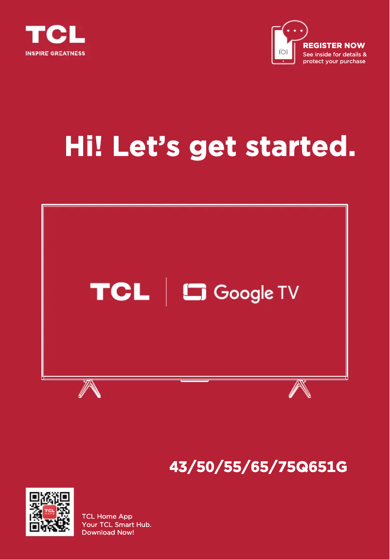 Página 1 del manual Manual de usuario TCL 75Q651G