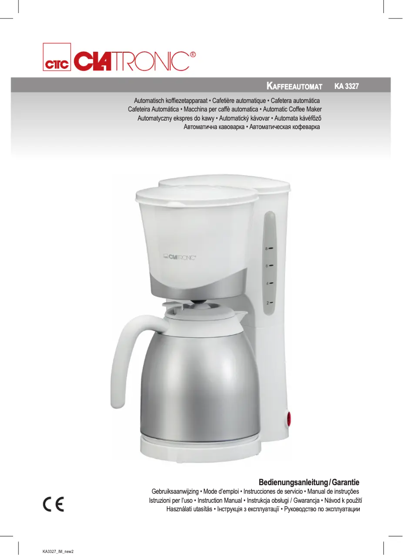 Página 1 del manual Manual de usuario Clatronic KA 3327