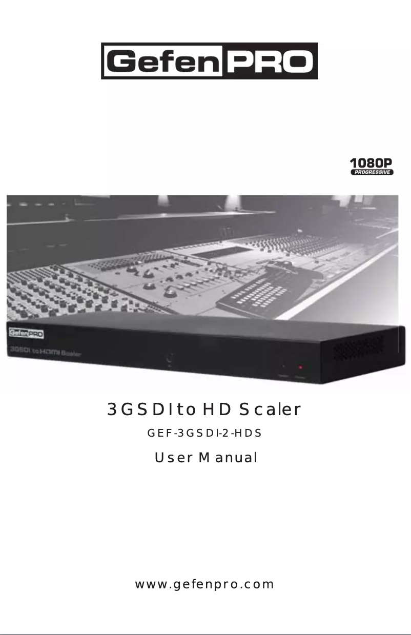 Página 1 del manual Manual de usuario Gefen GEF-3GSDI-2-HDS