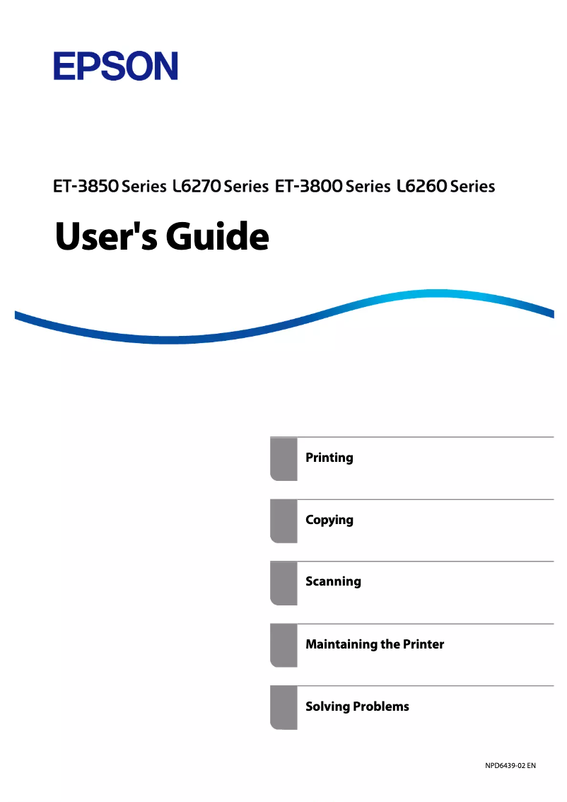 Imagen de la primera página del manual del dispositivo EcoTank L6279