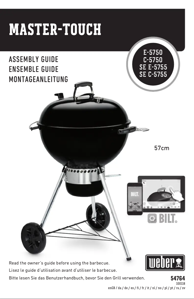 Página 1 del manual Manual de usuario Weber Master Touch GBS E-5750