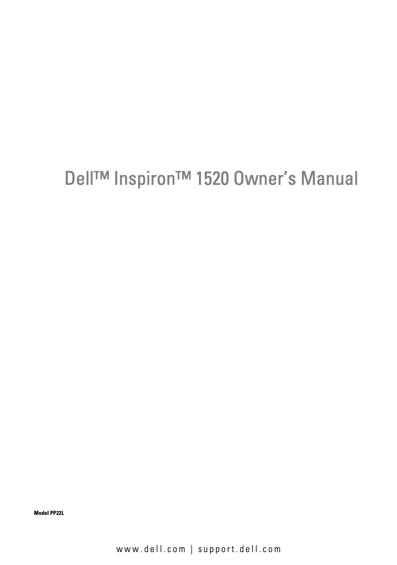 Imagen de la primera página del manual del dispositivo Inspiron 1520